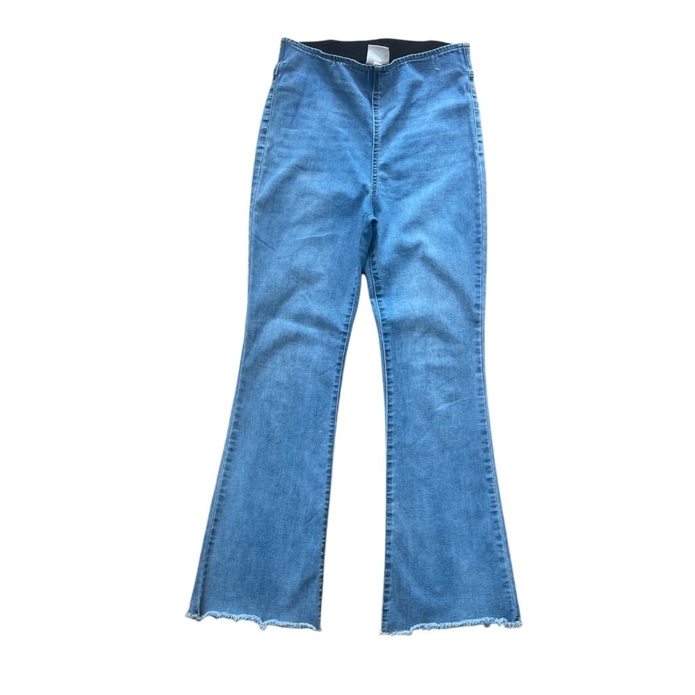 KNOX ROSE -Light Blue Denim high waisted Flare Pants